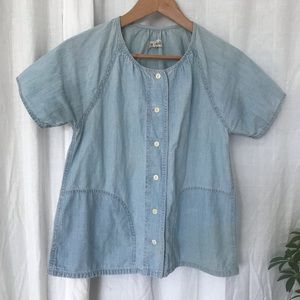 Madewell Short Sleeve Chambray Button Up